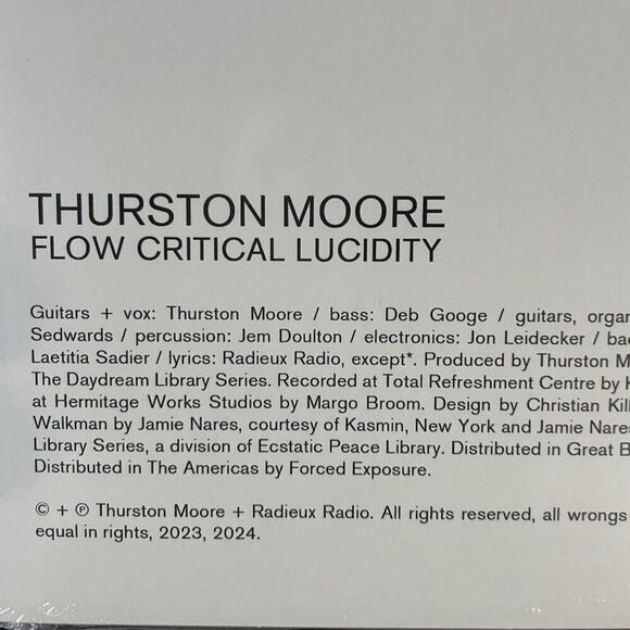 Thurston Moore – Flow Critical Lucidity Vinyl GREEN Vinyl + 7" NEW Sonic Youth - Picture 5 of 5